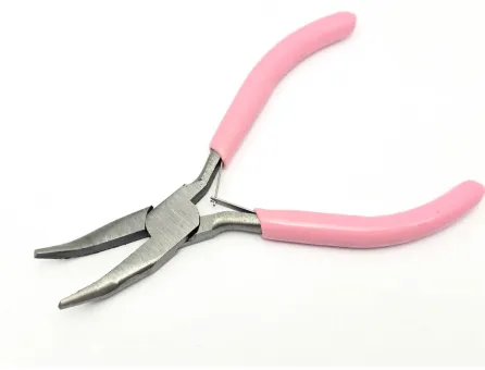 Cleste bijuterii de strans cu varf curbat maner roz