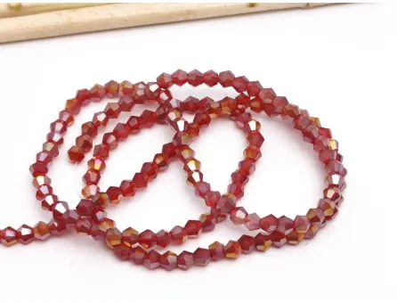 Margele cristal biconic 2x3mm bordo AB (sirag)