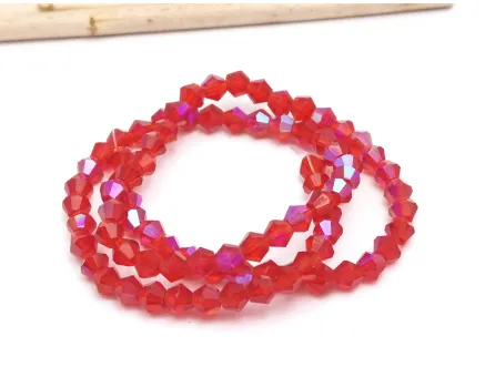 Margele cristal biconic 4mm rosu heliotrop (sirag)