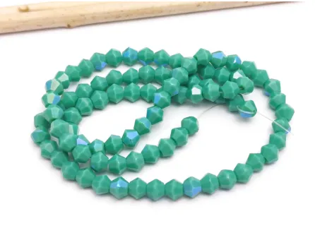 Margele cristal biconic 4mm turcoaz opac heliotrop (sirag)