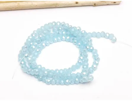 Margele cristal rondel 3x2mm sky blue opal AB (sirag)