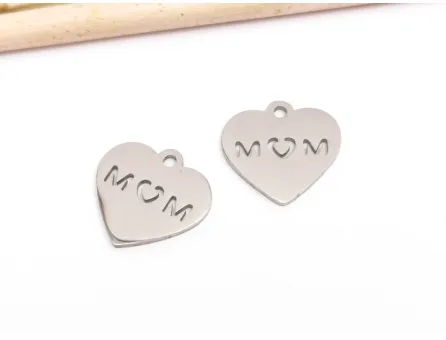 Charm otel inoxidabil 304 inima 14x13mm