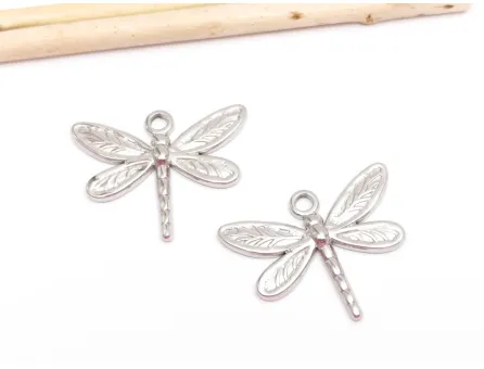 Charm otel inoxidabil 201 libelula 25x20x2mm
