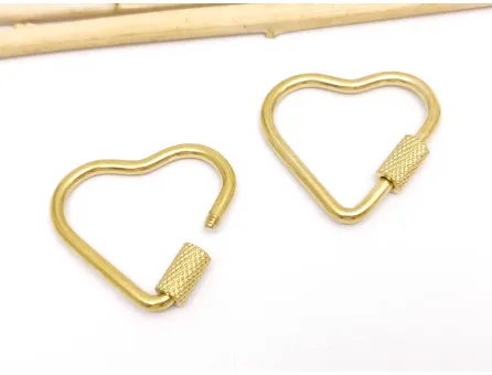 Inchizatoare otel inoxidabil 304 auriu placat IP inima 24.5x22x4mm