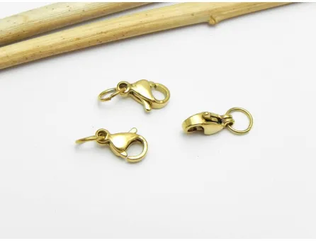 Inchizatoare carabina otel inoxidabil 304 auriu placat IP cu za 10x7mm