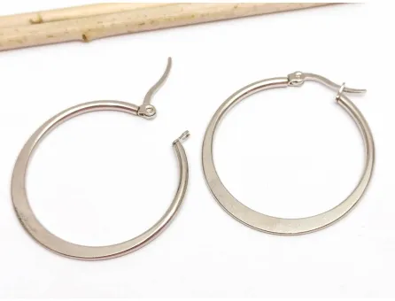 Tortite cercei otel inoxidabil 304 hoop 38x34mm (2buc)