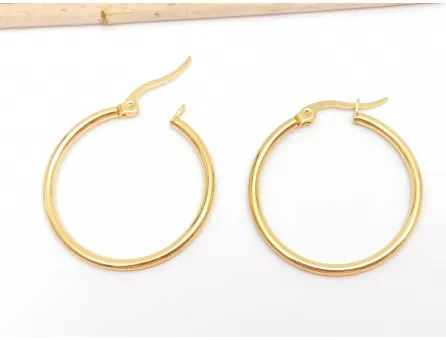 Tortite cercei otel inoxidabil 304 auriu hoop 33x28mm (2buc)