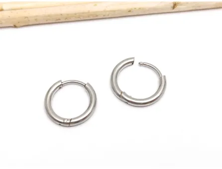 Tortite cercei otel inoxidabil 202 rotunde 14mm (2buc)