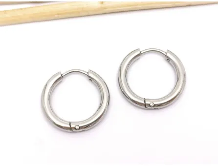 Tortite cercei otel inoxidabil 202 rotunde 17x16mm (2buc)