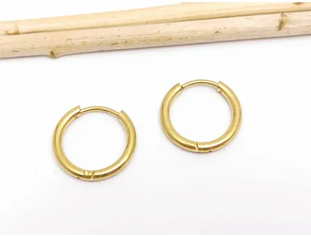 Tortite cercei otel inoxidabil 304 auriu placat IP 16x15x2mm