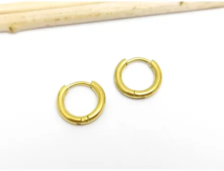 Tortite cercei otel inoxidabil 304 auriu placat IP 12x11x2mm