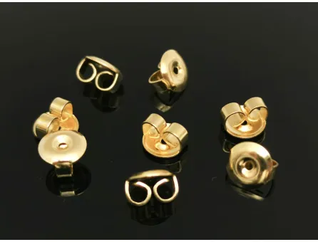 Opritor cercei otel inoxidabil 304 auriu 6.5x6x3.5mm (2buc)