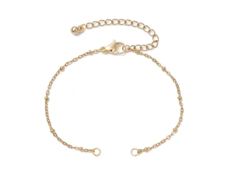 Baza bratara otel inoxidabil 304 auriu pentru link cu prelungitor, lungime 17.5cm