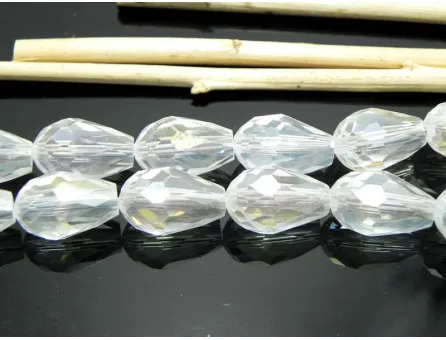 Cristal picatura 15x10mm transparent AB