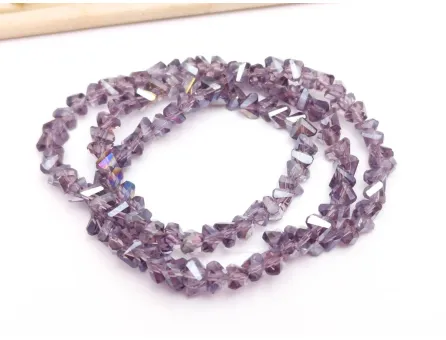 Margele cristal triunghi 3.5x4x3.5mm ametist AB (sirag)