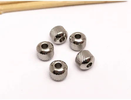 Margele otel inoxidabil 201 cu striatii 8x7mm