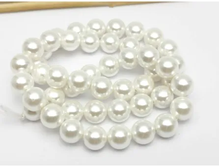 Perle tip mallorca 8mm alb floral (sirag)