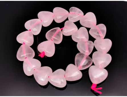 Sirag scurt cuart roz inima 10mm