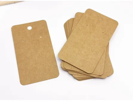 Cartonas expunere cercei 9x5cm natur (10buc)