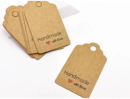 Etichete hartie handmade 50x30x0.4mm natur (50buc)