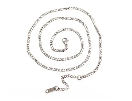 Lant otel inoxidabil 304 cu inchizatoare si prelungitor, lungime 54cm