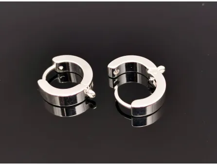 Tortite cercei otel inoxidabil 201 argintiu deschis hoop 15x13x4mm