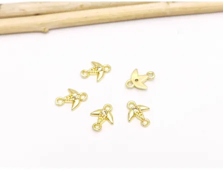 Link cubic zirconia auriu randunica 8x6.5x1.5mm transparent