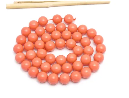 Sirag Perle tip mallorca 8mm portocaliu coral opac