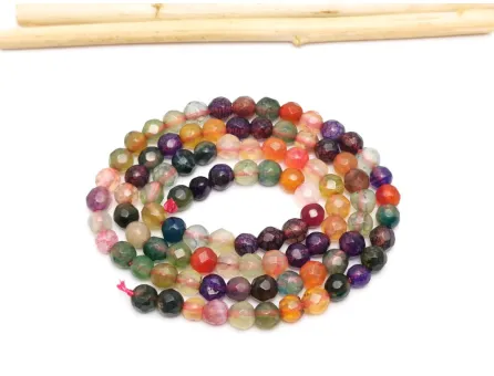 Sirag agate fatetat 4mm mix multicolor