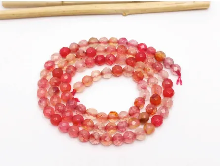 Sirag agate fatetat 4mm roz