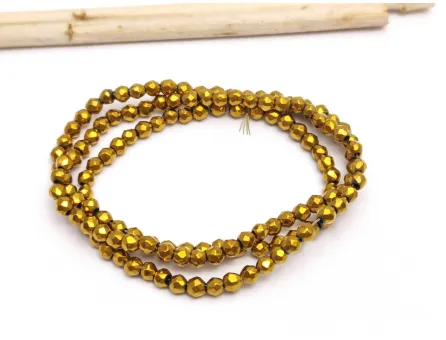 Sirag hematit fatetat 3mm auriu