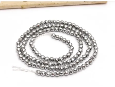 Sirag hematit fatetat 3mm argintiu deschis