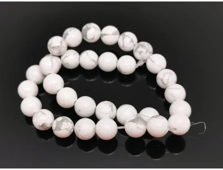 Sirag scurt howlit natural 6mm alb