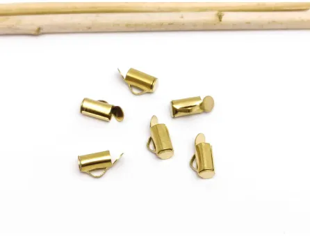 Capat miyuki/toho slide tube otel inoxidabil 304 - 8x6x4mm auriu (2buc)
