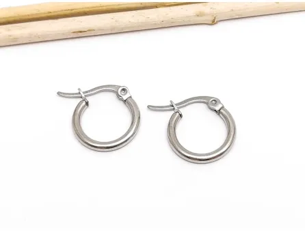 Tortite cercei otel inoxidabil 304 hoop 19x15mm (2buc)
