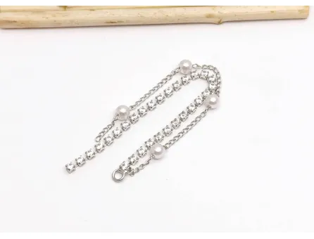 Charm cubic zirconia 92x5x4mm argintiu