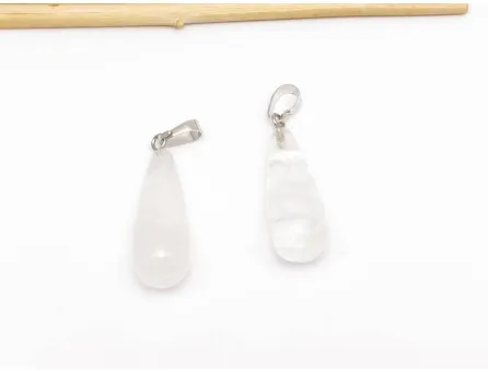 Pandantiv lacrima cuart de stanca 27x10mm