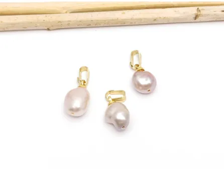 Pandantiv perle de cultura 14~11x9~7mm auriu