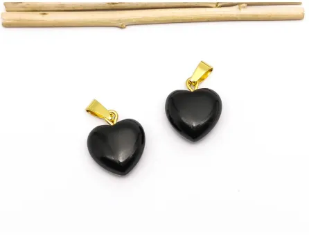 Pandantiv obsidian inima 19x16mm