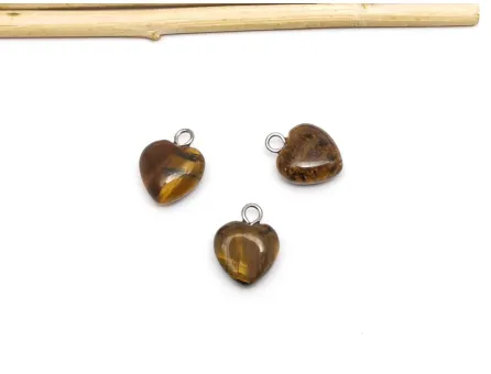 Pandantiv Ochi de tigru inima 13x10mm