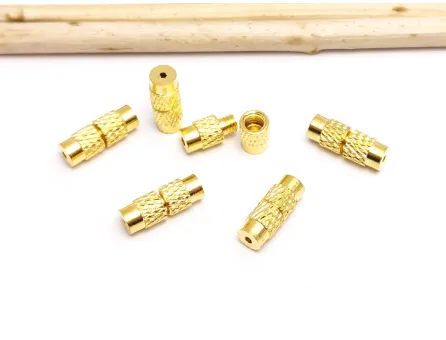 Inchizatoare cu filet din alama 12x4mm auriu