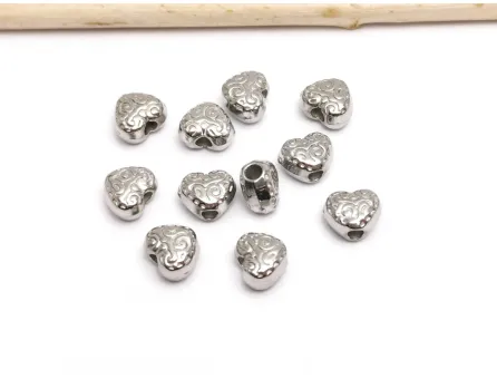 Margele otel inoxidabil inima 6x5x4mm (1buc)
