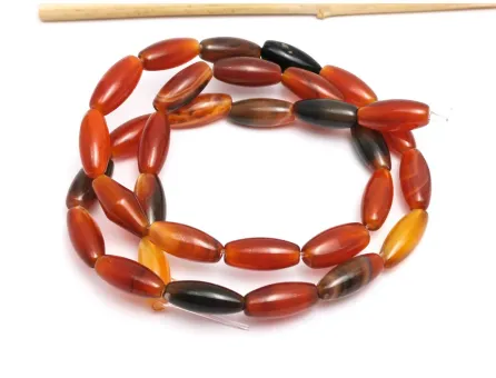 Sirag agate rosu oval 12x5mm