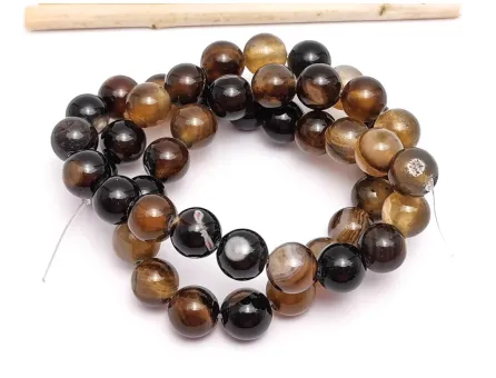 Sirag agate striped sfere 8mm maro