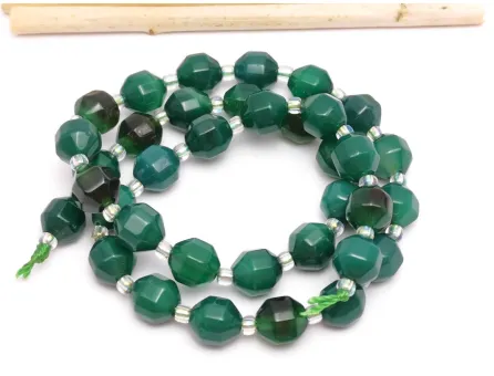 Sirag agate fatetat 8x7mm verde