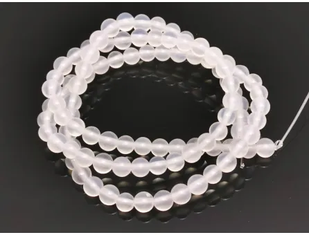 Sirag agate 4mm alb translucid