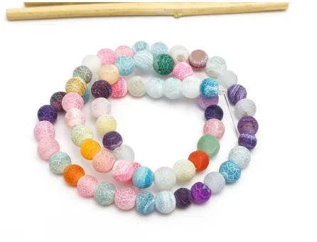 Sirag agate frosted 6mm mix