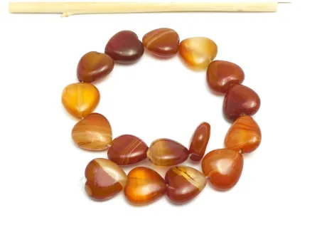 Sirag scurt agate inima 12mm