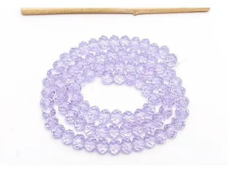 Margele cristal rondel fatetat 6x4mm violet (sirag)
