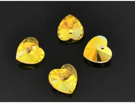 Pandantiv sticla 10mm galben